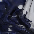 Metallic Navy Big Florals Luxury Burnout Brocade