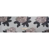 Metallic Pink and Black Big Florals Luxury Burnout Brocade
