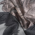 Metallic Pink and Black Big Florals Luxury Burnout Brocade