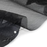 Metallic Black Big Florals Luxury Burnout Brocade