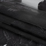 Metallic Black Big Florals Luxury Burnout Brocade