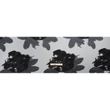 Metallic Black Big Florals Luxury Burnout Brocade