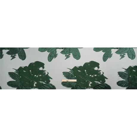 Metallic Emerald Big Florals Luxury Burnout Brocade