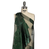 Metallic Emerald Big Florals Luxury Burnout Brocade