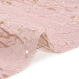 Metallic Gold and Baby Pink Crackled Abstract Luxury Brocade