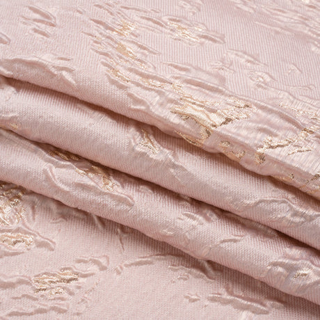 Metallic Gold and Baby Pink Crackled Abstract Luxury Brocade