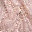 Metallic Gold and Baby Pink Crackled Abstract Luxury Brocade