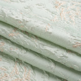 Metallic Gold and Mint Crackled Abstract Luxury Brocade