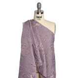 Metallic Rose Gold and Purple Crackled Abstract Luxury Brocade
