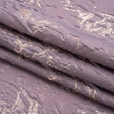 Metallic Rose Gold and Purple Crackled Abstract Luxury Brocade