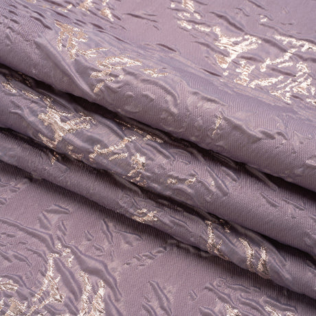 Metallic Rose Gold and Purple Crackled Abstract Luxury Brocade
