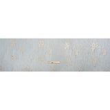 Metallic Gold and Baby Blue Crackled Abstract Luxury Brocade