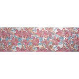 Metallic Hot Pink, Blue and Peach Blooms Luxury Brocade
