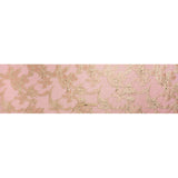 Metallic Gold and Pink Floating Flowers Luxury Burnout Brocade