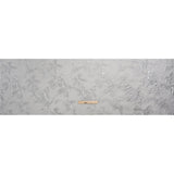 Metallic Silver and Gray Floating Flowers Luxury Burnout Brocade