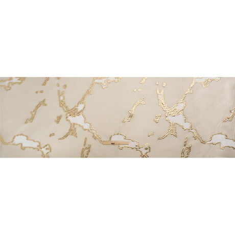 Metallic Gold and Gilded Beige Abstract Embers Luxury Burnout Brocade