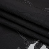 Metallic Black Abstract Embers Luxury Burnout Brocade