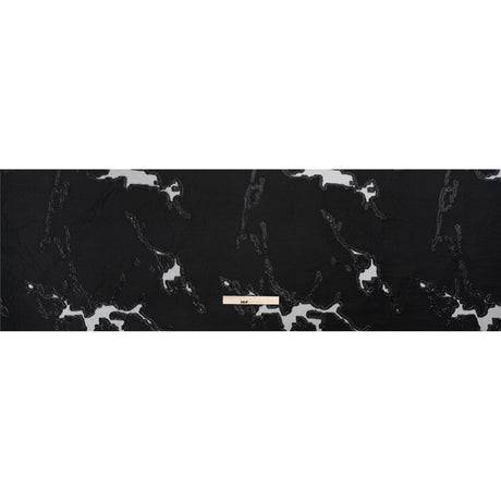 Metallic Black Abstract Embers Luxury Burnout Brocade