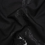 Metallic Black Abstract Embers Luxury Burnout Brocade