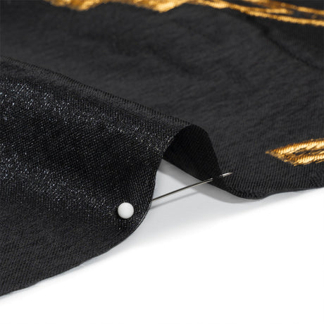 Metallic Gold and Black Abstract Embers Luxury Burnout Brocade