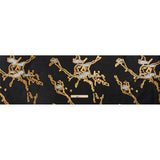 Metallic Gold and Black Abstract Embers Luxury Burnout Brocade
