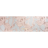 Metallic Rose Gold and Black Twirling Tulips Luxury Burnout Brocade