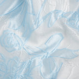 Baby Blue and Cream Floral Sheer Luxury Brocade