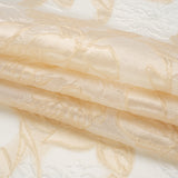 Beige and Cream Floral Sheer Luxury Brocade
