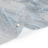 Pastel Blue and Gray Floral Sheer Luxury Brocade
