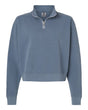 Comfort Colors Women's Garment-Dyed Mid-Length Quarter-Zip Sweatshirt