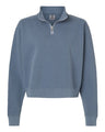Comfort Colors Women's Garment-Dyed Mid-Length Quarter-Zip Sweatshirt