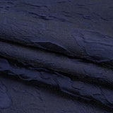 Luminous Navy Crinkled Luxury Brocade