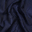 Luminous Navy Crinkled Luxury Brocade