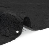Luminous Black Crinkled Luxury Brocade
