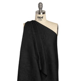 Luminous Black Crinkled Luxury Brocade