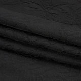 Luminous Black Crinkled Luxury Brocade