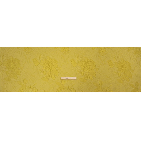 Luminous Citron Crinkled Luxury Brocade