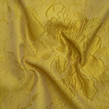 Luminous Citron Crinkled Luxury Brocade