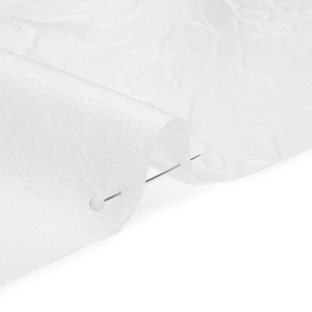 Luminous Off White Crinkled Luxury Brocade