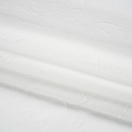 Luminous Off White Crinkled Luxury Brocade
