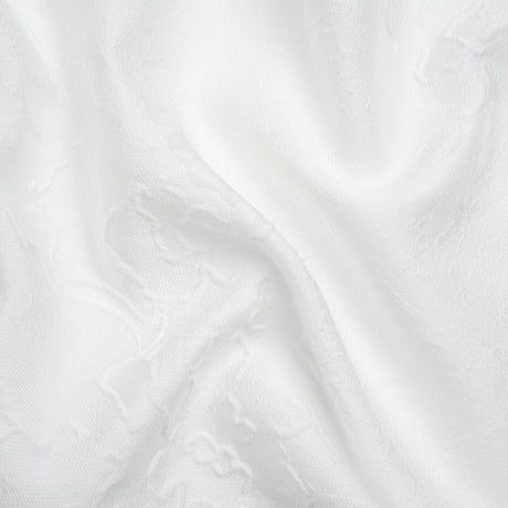 Luminous Off White Crinkled Luxury Brocade