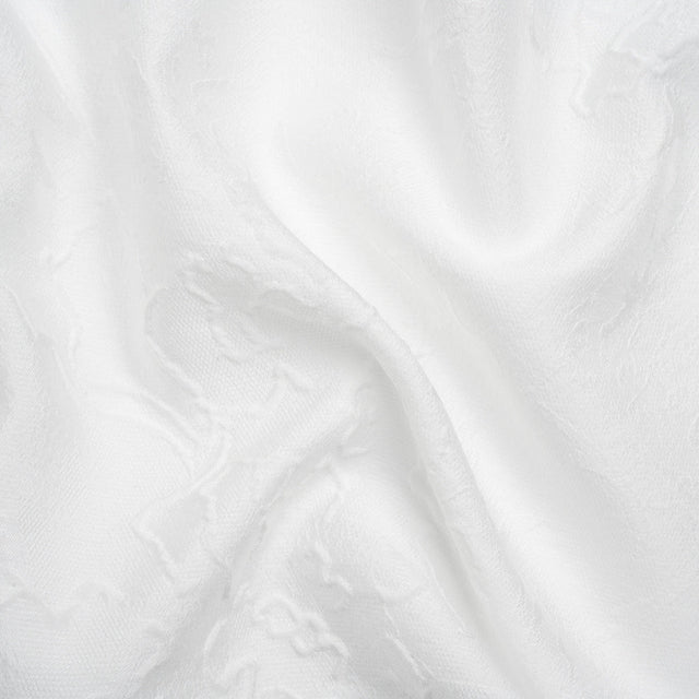 Luminous Off White Crinkled Luxury Brocade