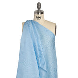 Luminous Baby Blue Crinkled Luxury Brocade