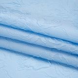 Luminous Baby Blue Crinkled Luxury Brocade