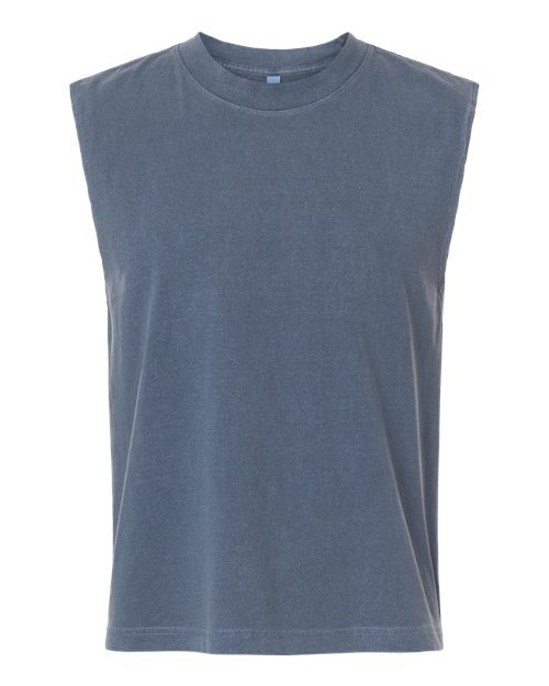 American Apparel Unisex Heavyweight Cotton Garment-Dyed Mid-Length Muscle Tee