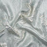Metallic Silver and Gray Flower Clippings Luxury Brocade