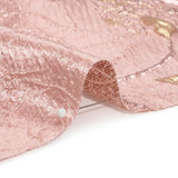 Metallic Pink and Gold Flower Clippings Luxury Brocade