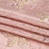 Metallic Pink and Gold Flower Clippings Luxury Brocade