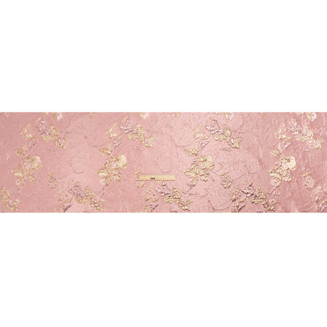 Metallic Pink and Gold Flower Clippings Luxury Brocade