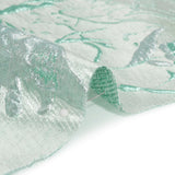 Metallic Mint and Silver Flower Clippings Luxury Brocade